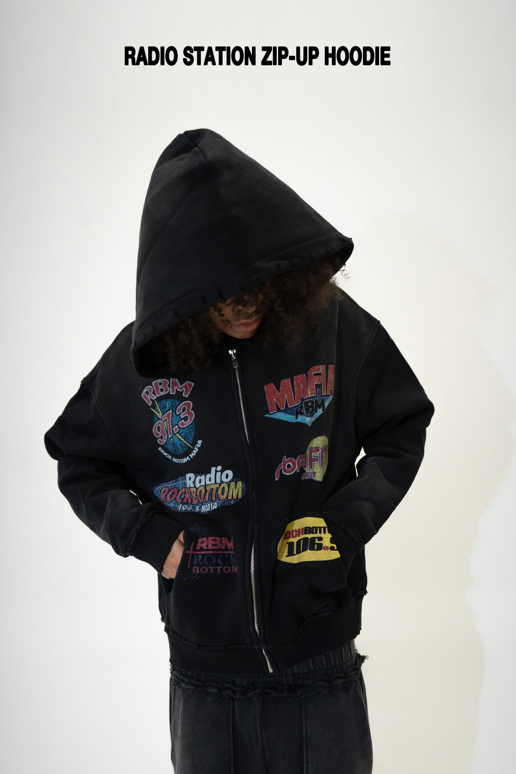 Vintage Radio Station Zip Up